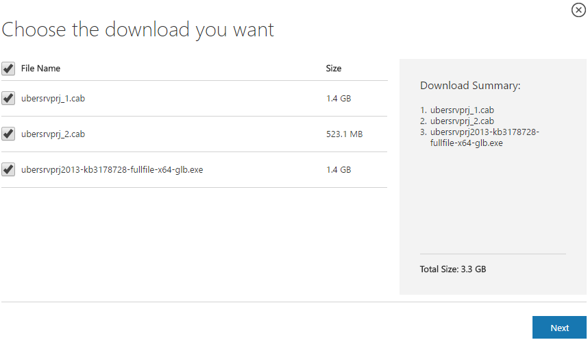 SharePoint 2013 CU download files