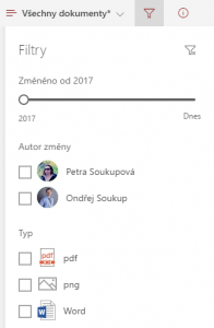 Inteligentní filtr - dokumentová knihovna